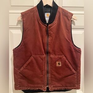 Carhartt vtg red clay sz med men’s field vest y2k VO2-CLY